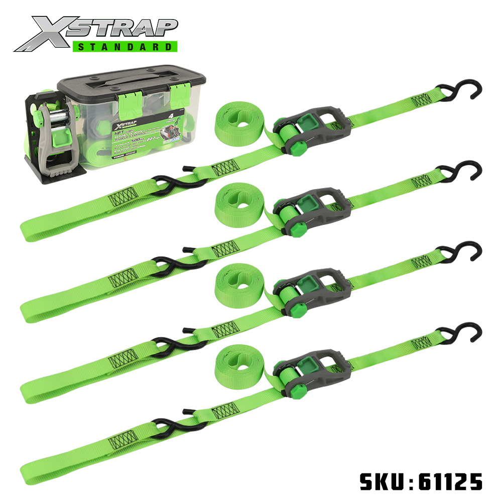 Xstrap 61125 1” x 14' สายรัดวงล้อ 4PK พร้อมห่วงแบบอ่อน 500lb SWL