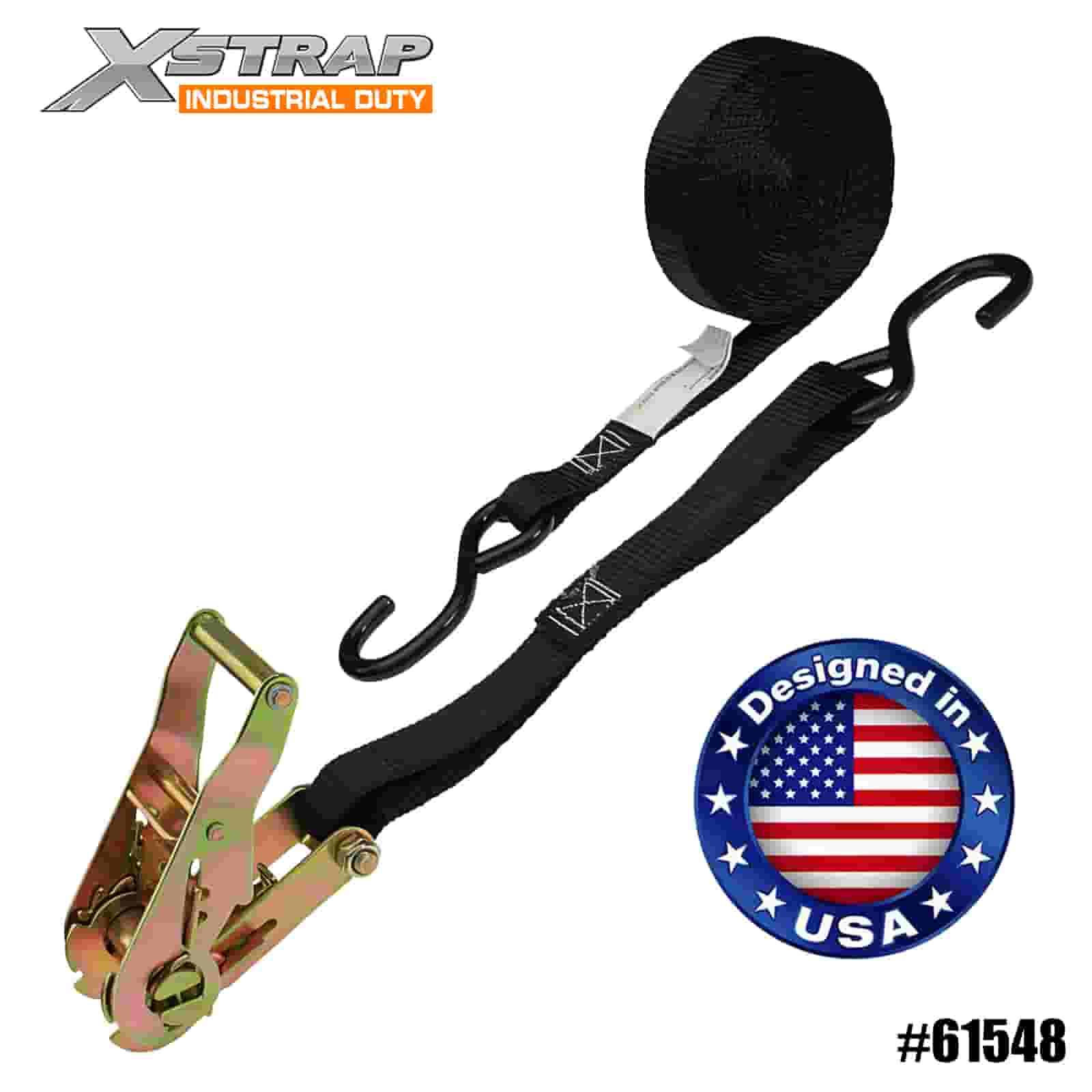 Xstrap 61548 1” x 6' สายรัด ATV และ AUV พร้อมตะขอรูปตัว S 833lb SWL